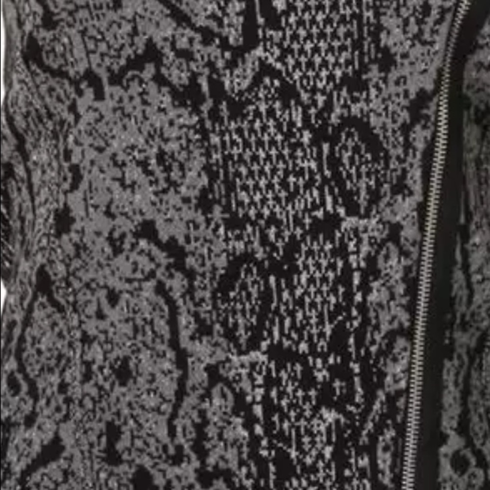 Kenneth Cole Python Sweater Moto Jacket - image 3